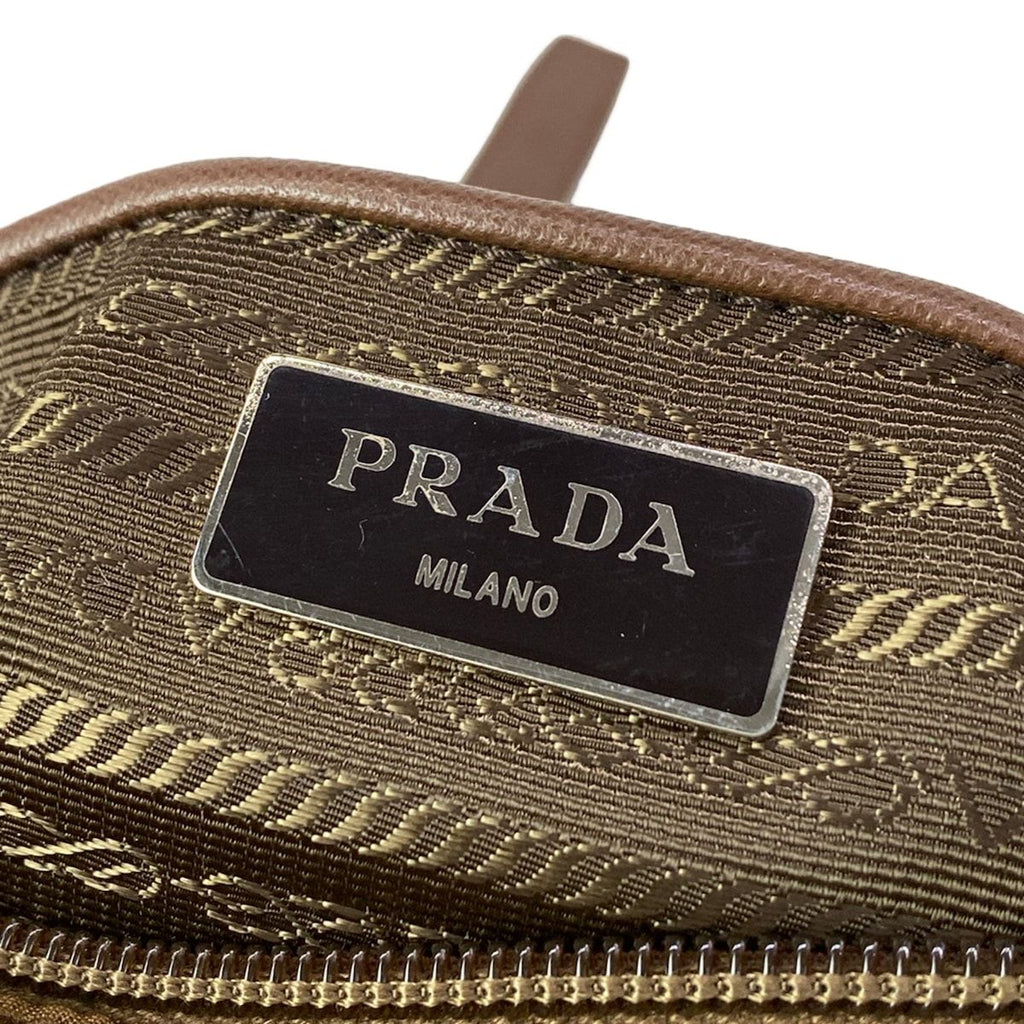Prada Shoulder Bag Brown Leather — view 9