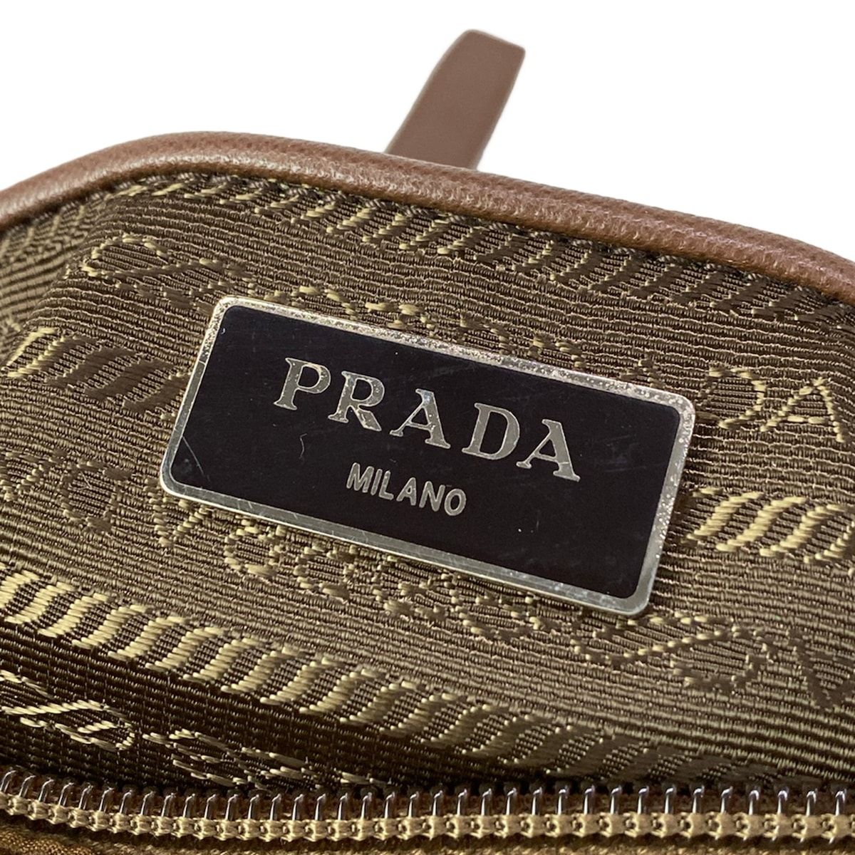 Prada Shoulder Bag Brown Leather — view 9