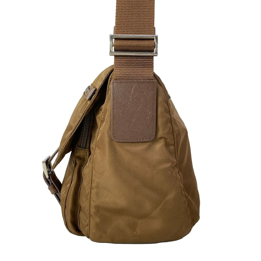 Prada Shoulder Bag Brown Leather — view 4