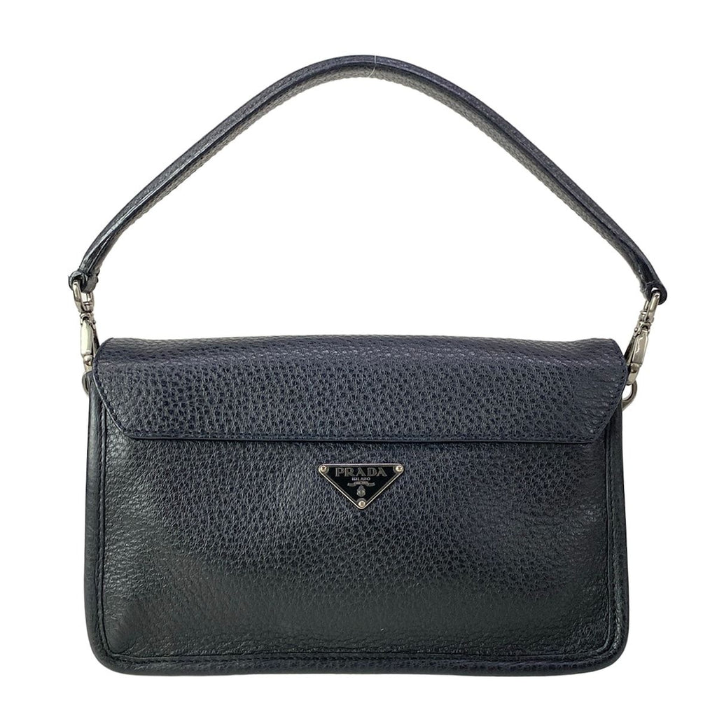 Prada Handbag ST Vienna Fifty Black Ribbon Leather — view 3