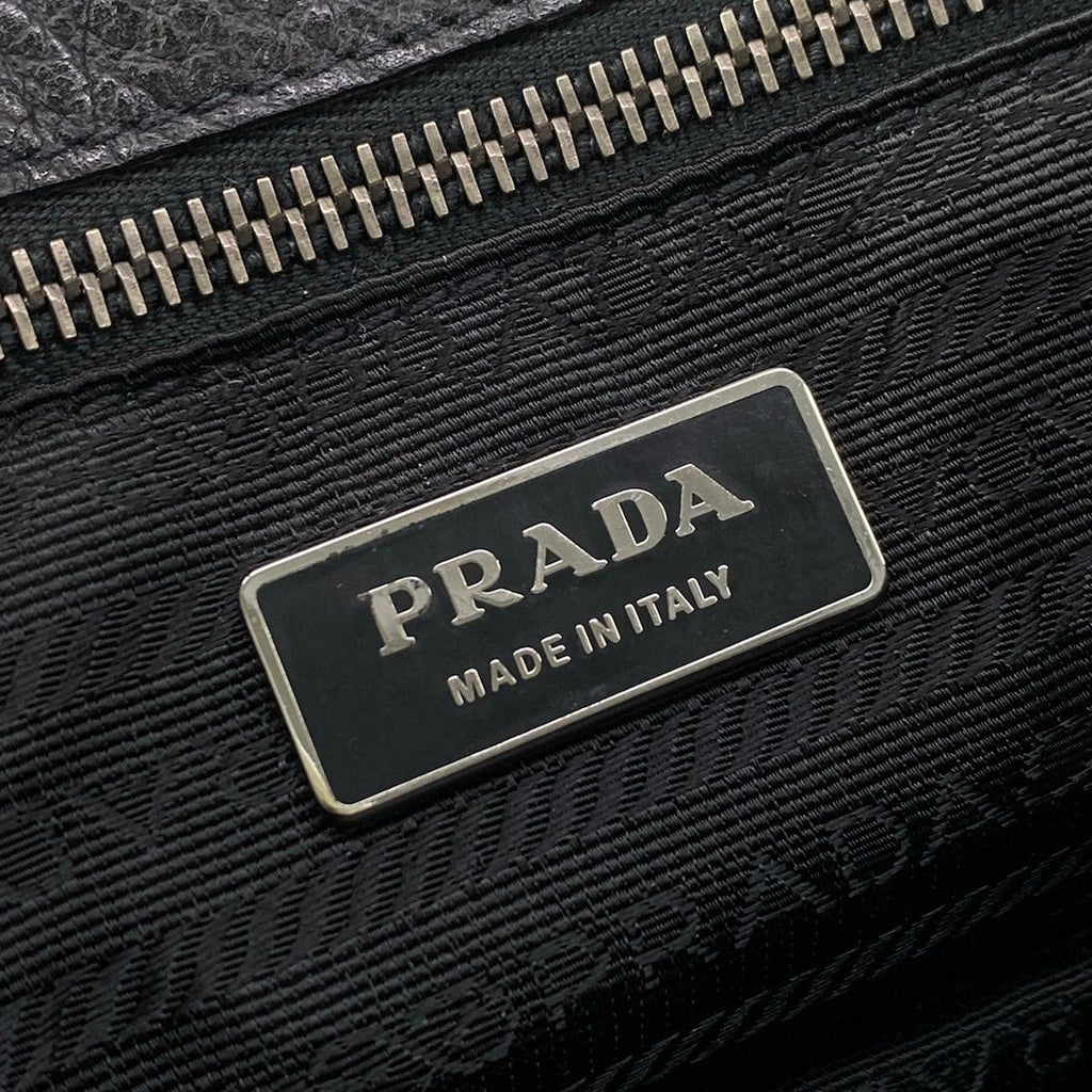 Prada Handbag ST Vienna Fifty Black Ribbon Leather — view 8