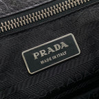 Prada Handbag ST Vienna Fifty Black Ribbon Leather — view 8