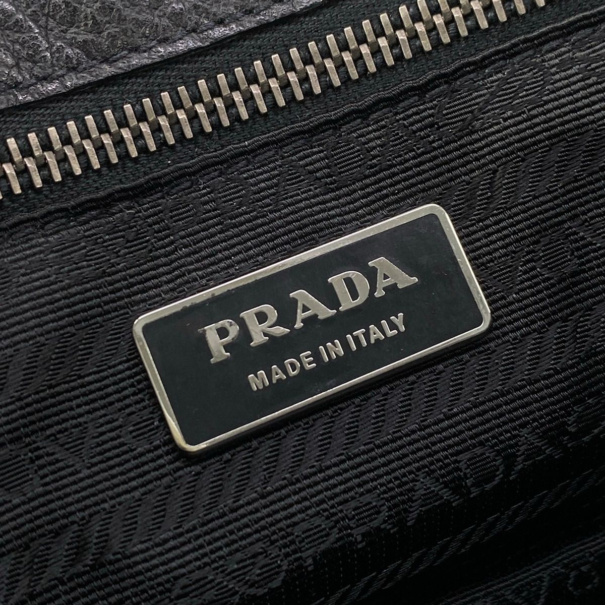 Prada Handbag ST Vienna Fifty Black Ribbon Leather — view 8