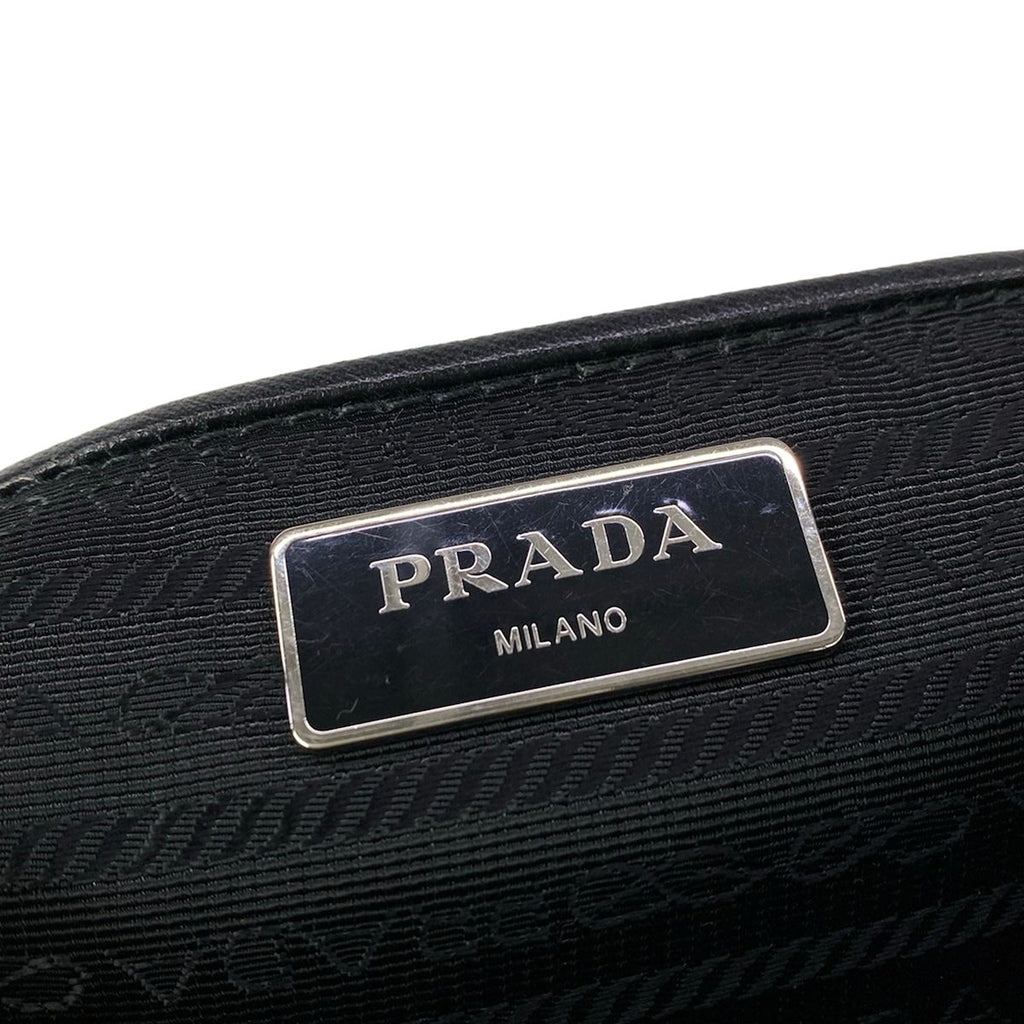 Prada Shoulder Bag Black Leather — view 9