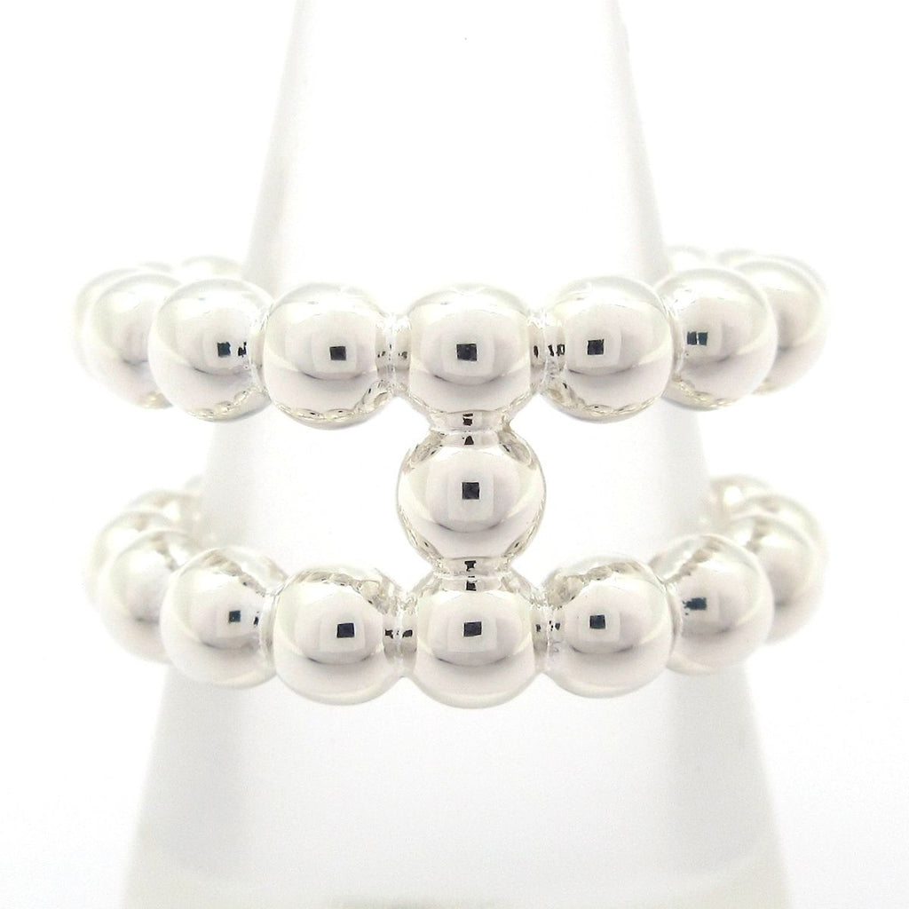 Hermes Ring 54 Chaine D'ancre Alea II Beads Silver
