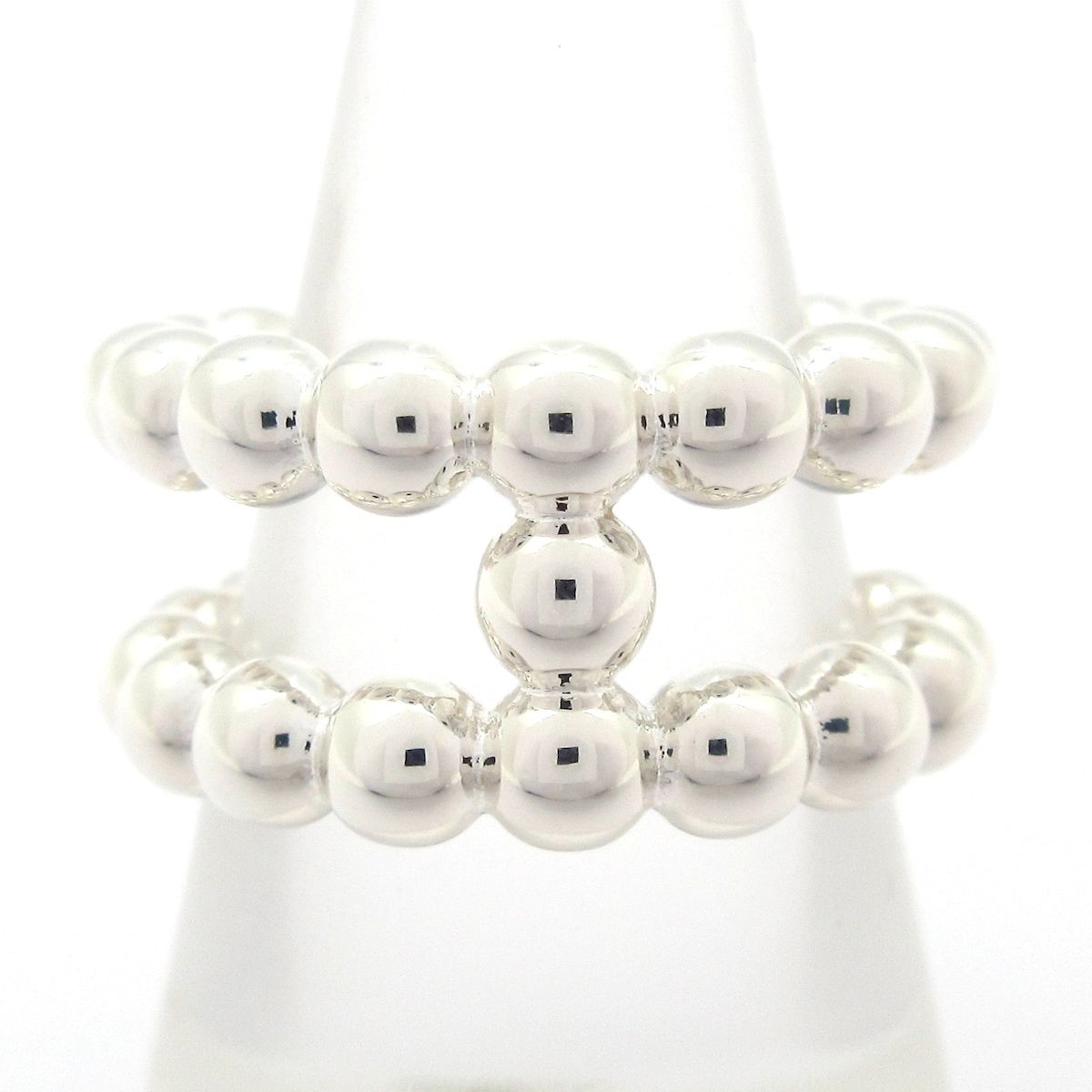 Hermes Ring 54 Chaine D'ancre Alea II Beads Silver