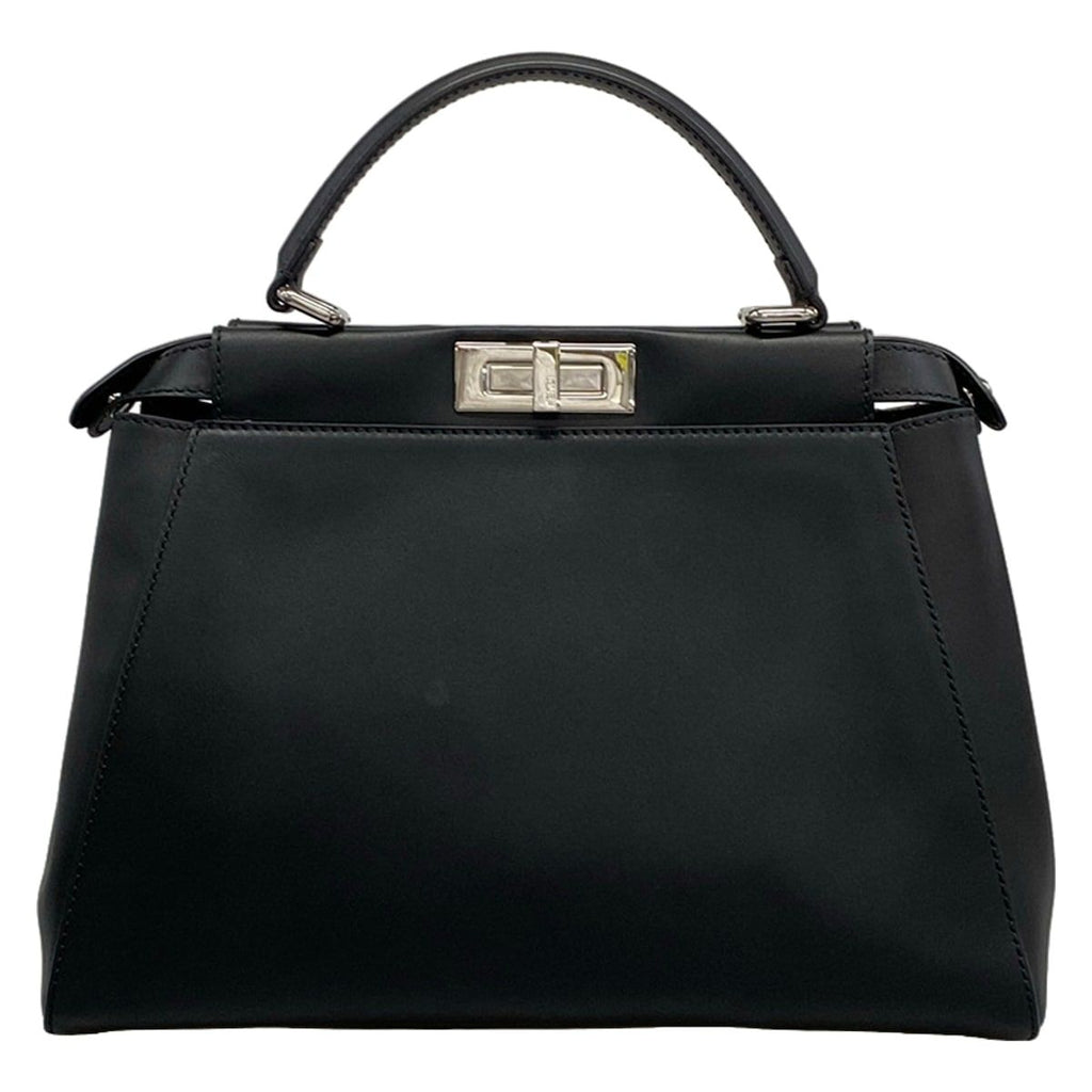 Fendi Handbag Peekaboo Regular Mon Star Black Leather