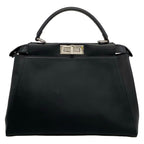 Fendi Handbag Peekaboo Regular Mon Star Black Leather