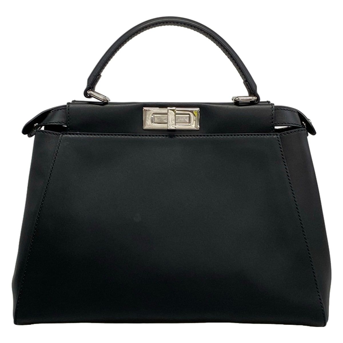 Fendi Handbag Peekaboo Regular Mon Star Black Leather