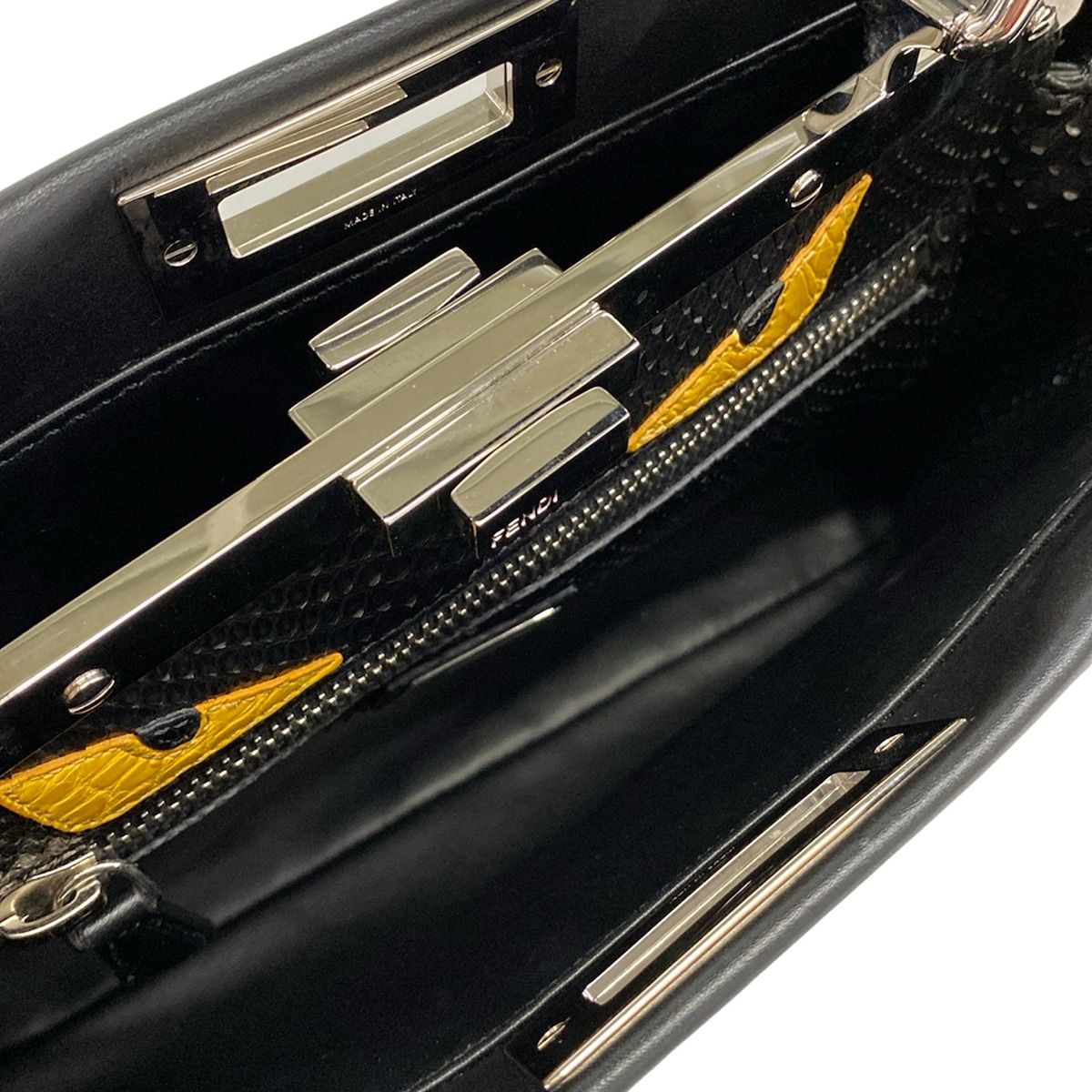 Fendi Handbag Peekaboo Regular Mon Star Black Leather — view 7