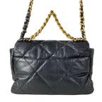 Chanel Shoulder Bag 19 Large Flap Black Chain 2-Way Lambskin — view 3