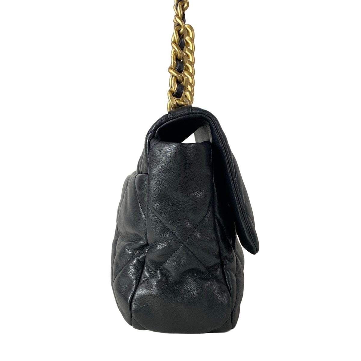 Chanel Shoulder Bag 19 Large Flap Black Chain 2-Way Lambskin — view 2