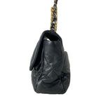 Chanel Shoulder Bag 19 Large Flap Black Chain 2-Way Lambskin — view 4