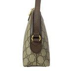 Gucci Shoulder Bag Ophidia Beige Dark Brown Dark Green Red Leather — view 4