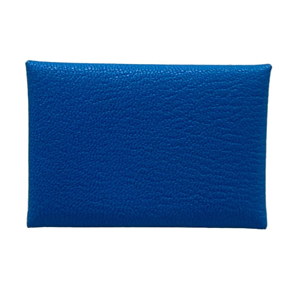 Hermes Coin Case Calvi Duo Verso Blue Zanzibar Mint Bicolor — view 2