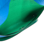 Hermes Coin Case Calvi Duo Verso Blue Zanzibar Mint Bicolor — view 4