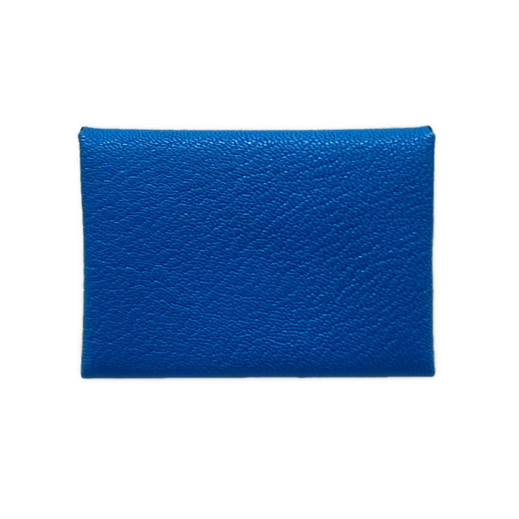 Hermes Coin Case Calvi Duo Verso Blue Zanzibar Mint Bicolor
