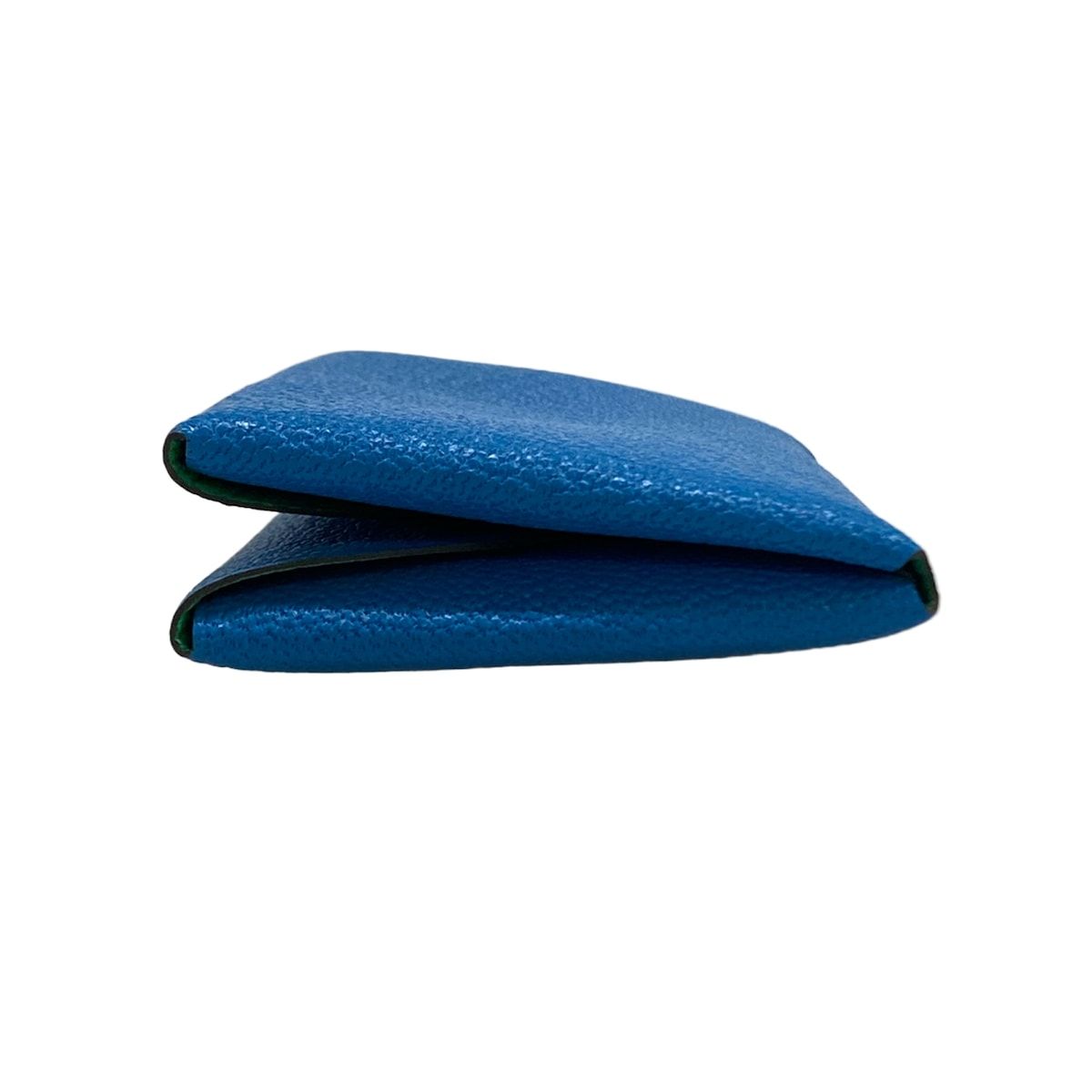 Hermes Coin Case Calvi Duo Verso Blue Zanzibar Mint Bicolor — view 9