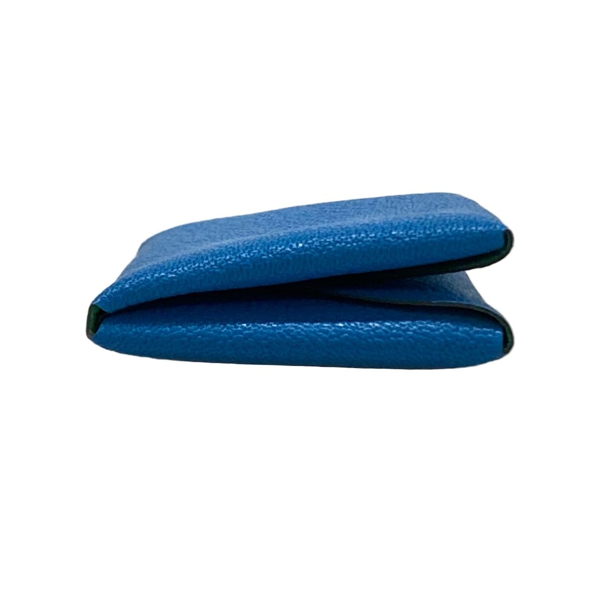 Hermes Coin Case Calvi Duo Verso Blue Zanzibar Mint Bicolor — view 8