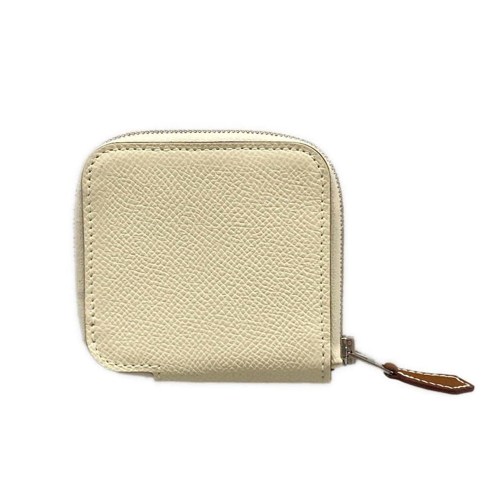 Hermes Coin Case Azap Compact Mini Silk in Nata Silver — view 2