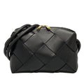 Bottega Veneta Shoulder Bag Small Cassette Black Lambskin