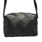 Bottega Veneta Shoulder Bag Small Cassette Black Lambskin — view 3