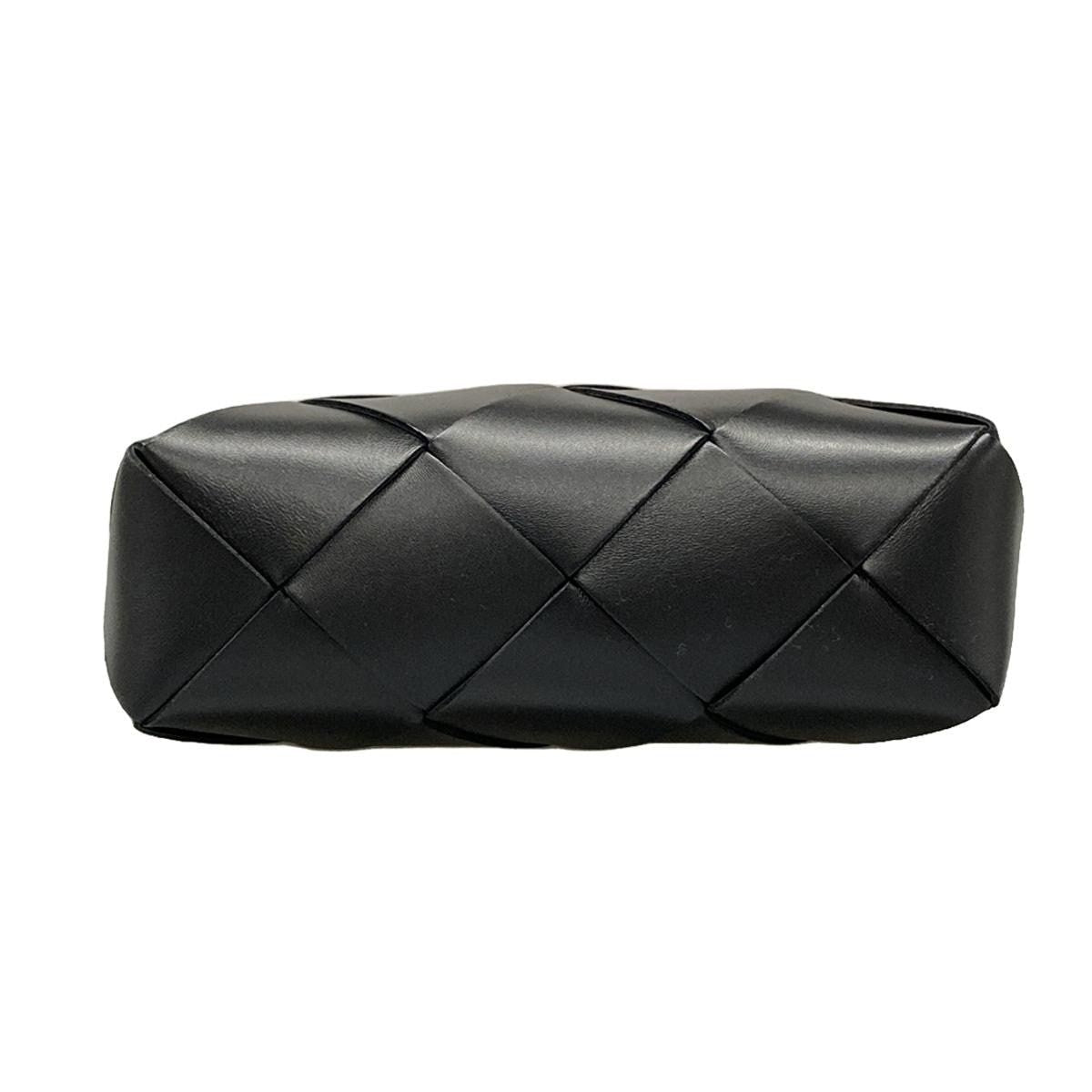 Bottega Veneta Shoulder Bag Small Cassette Black Lambskin — view 5
