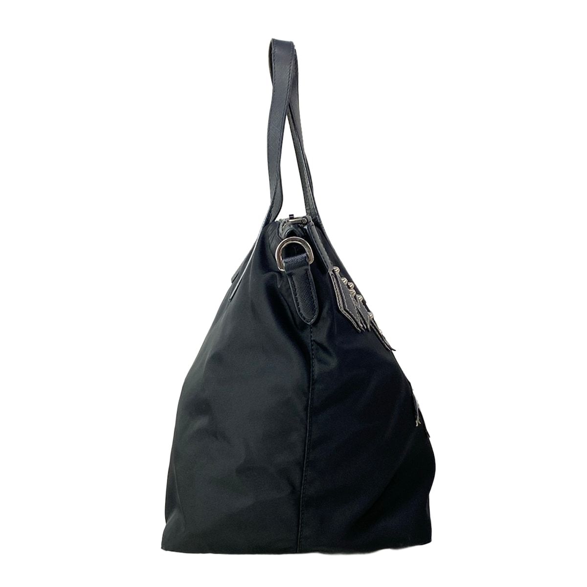 Prada Handbag Black Silver Studded Robot Leather — view 2