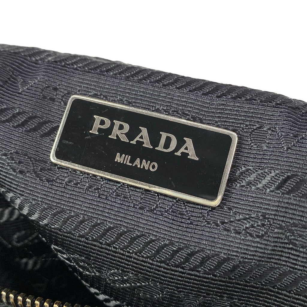 Prada Handbag Black Silver Studded Robot Leather — view 8