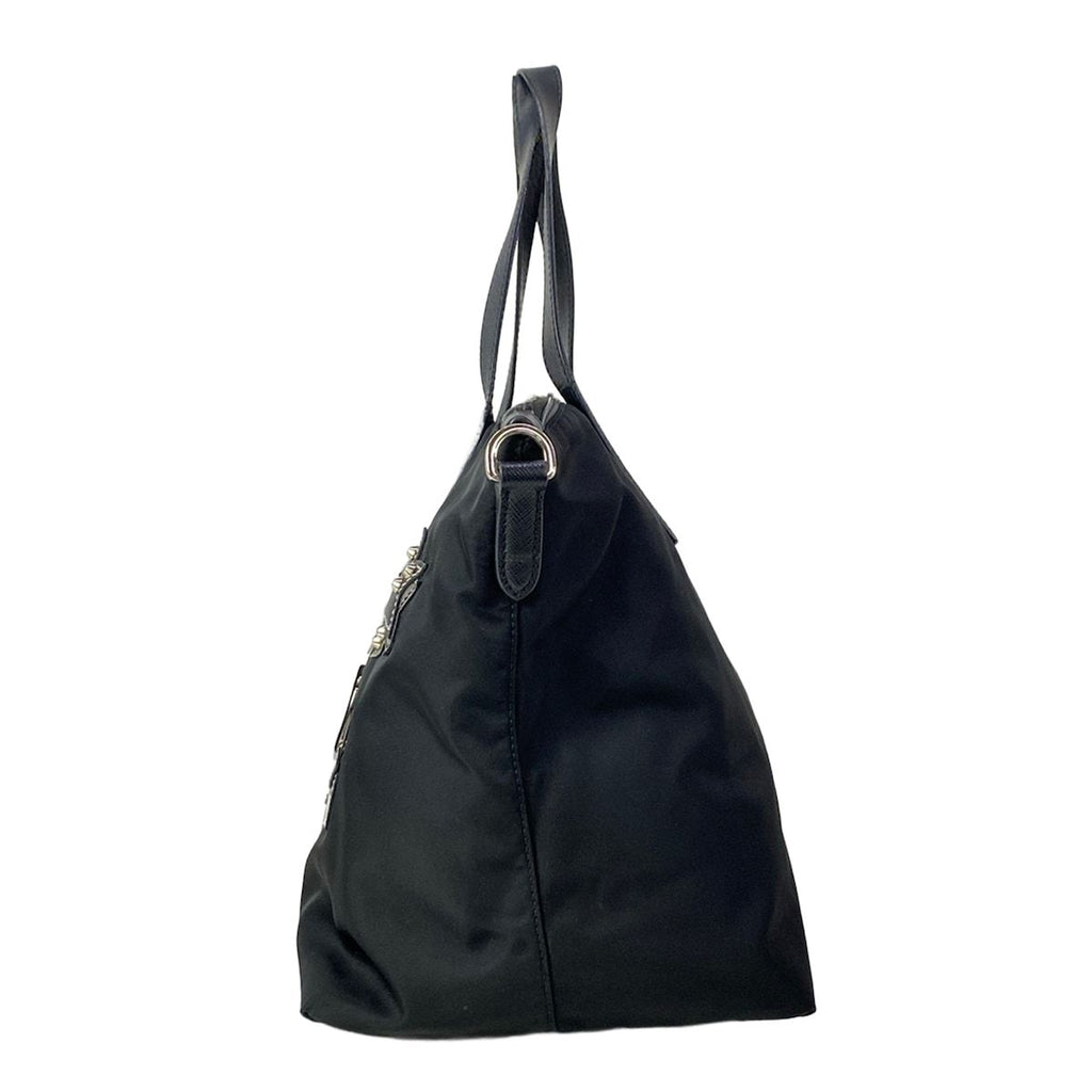 Prada Handbag Black Silver Studded Robot Leather — view 4
