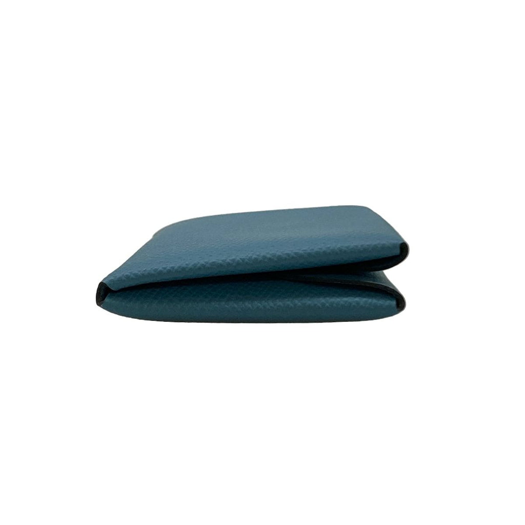 Hermes Card Case Calvi Duo Blue Jean — view 8