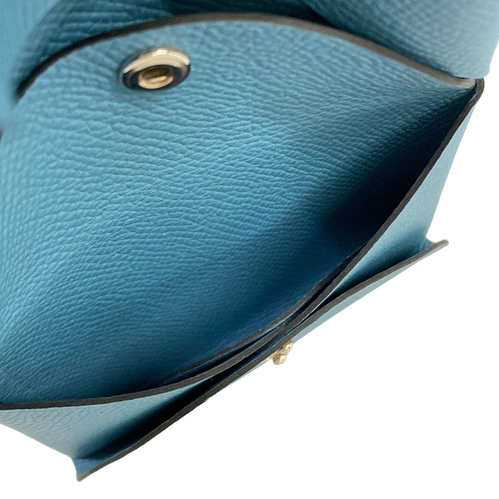 Hermes Card Case Calvi Duo Blue Jean — view 4