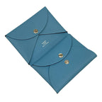 Hermes Card Case Calvi Duo Blue Jean — view 3