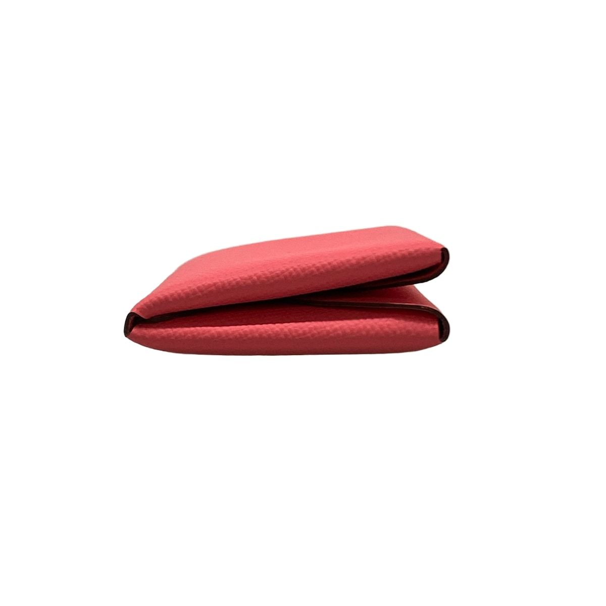 Hermes Card Case Calvi Duo Rose Azalea — view 8