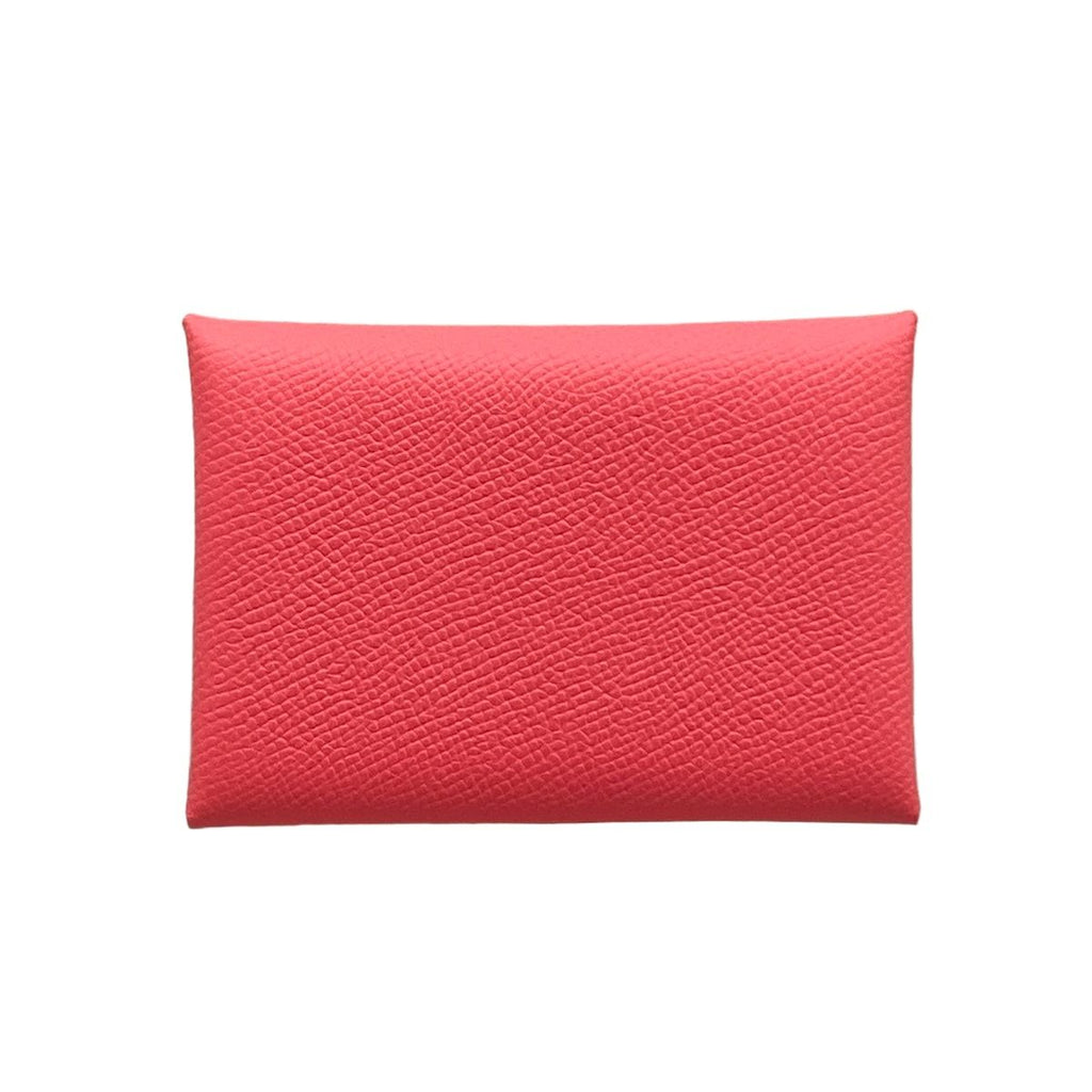 Hermes Card Case Calvi Duo Rose Azalea — view 2
