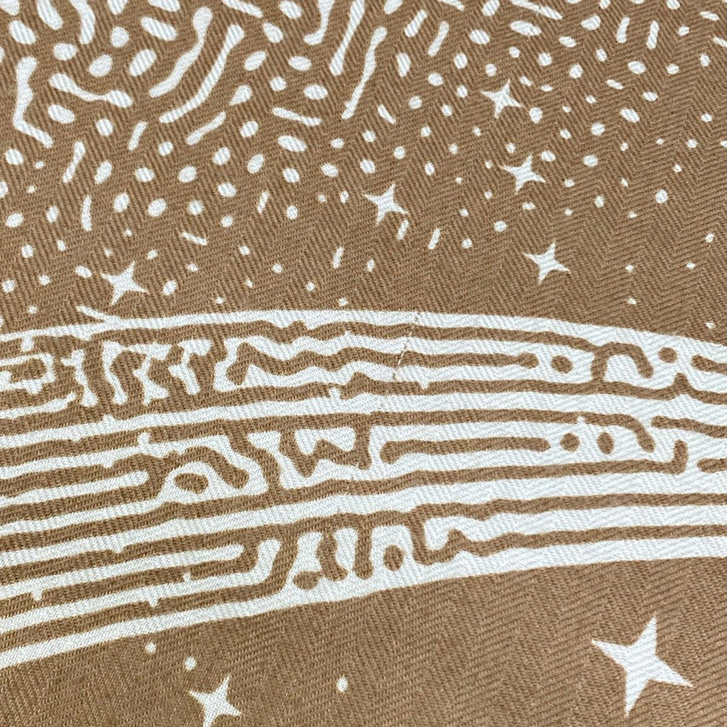 Hermes Shawl Carre Geant 140 Light Brown Ivory Cashmere Silk Scarf — view 5