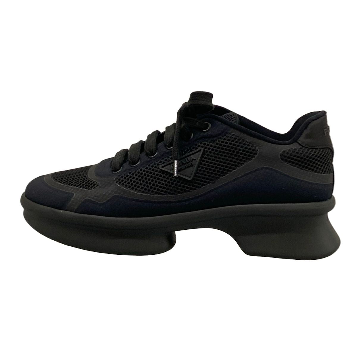 Prada Sneakers 38.5 Black Dark Navy