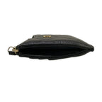 Chanel Coin Case Quilted Black Card with CC Logo Gold — view 8