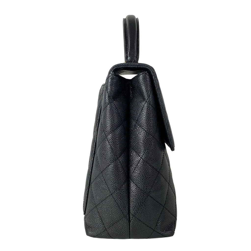 Chanel Handbag Trapezoid Bag Quilted Black Gold — view 2