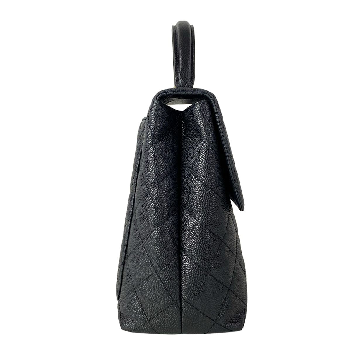 Chanel Handbag Trapezoid Bag Quilted Black Gold — view 2