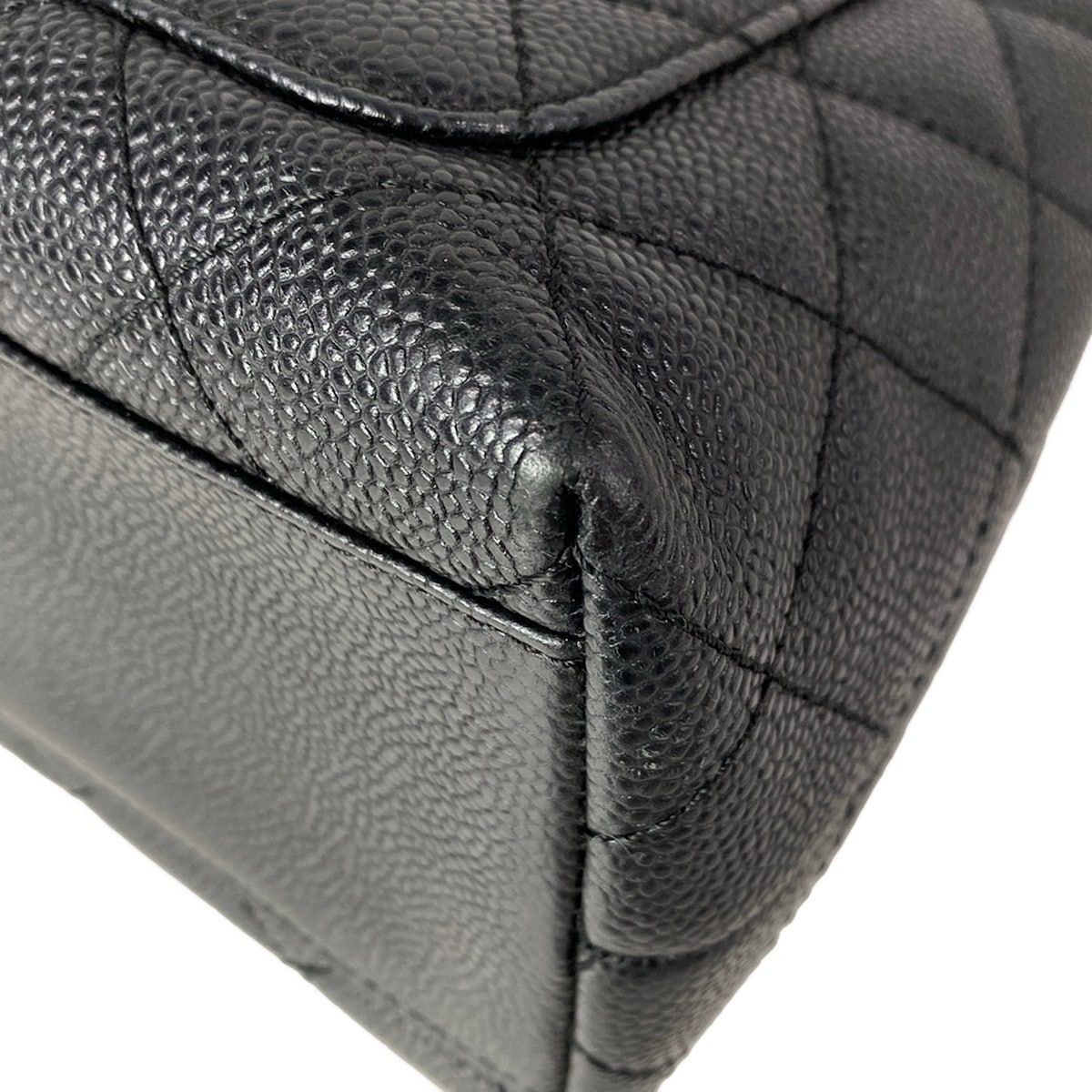 Chanel Handbag Trapezoid Bag Quilted Black Gold — view 9