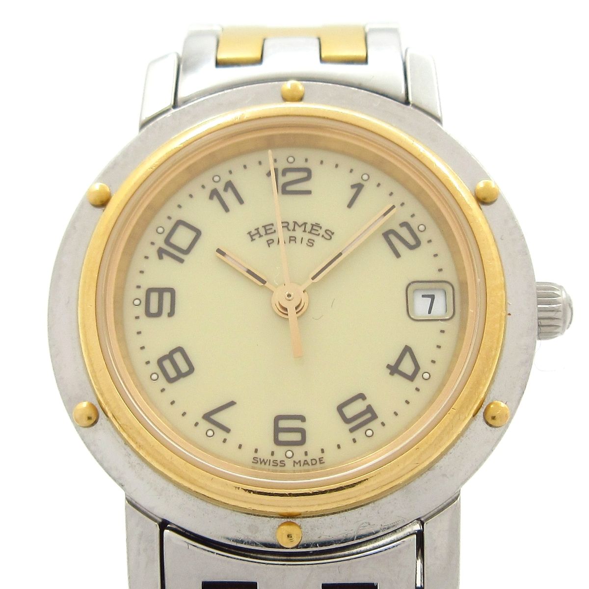 Hermes Watch Clipper Ivory