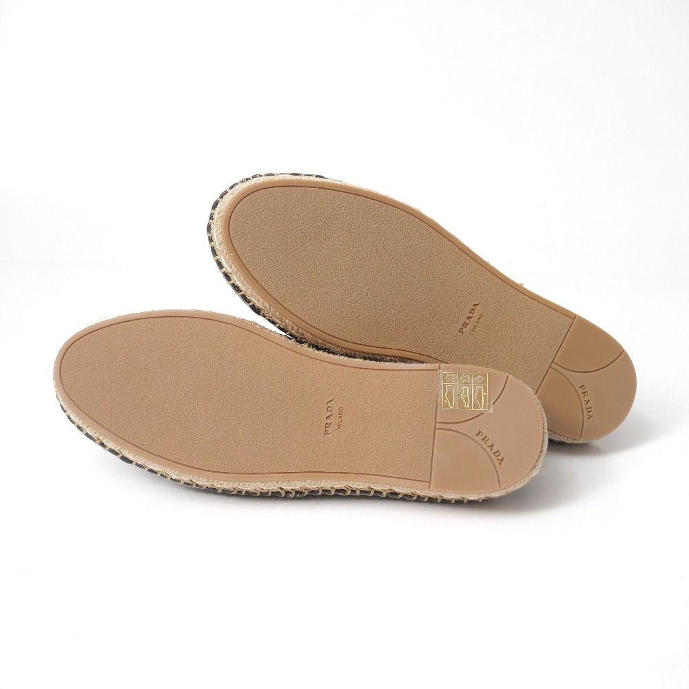 Prada Slip on 35.5 Lamb Nappa Leather Espadrilles Shoes — view 7