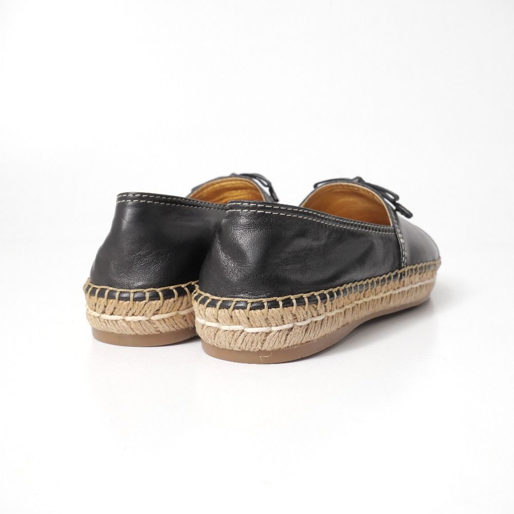Prada Slip on 35.5 Lamb Nappa Leather Espadrilles Shoes — view 3