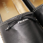 Prada Slip on 35.5 Lamb Nappa Leather Espadrilles Shoes — view 5