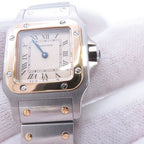 Cartier Santos Galbe SM Watch Quartz Ivory Dial — view 5
