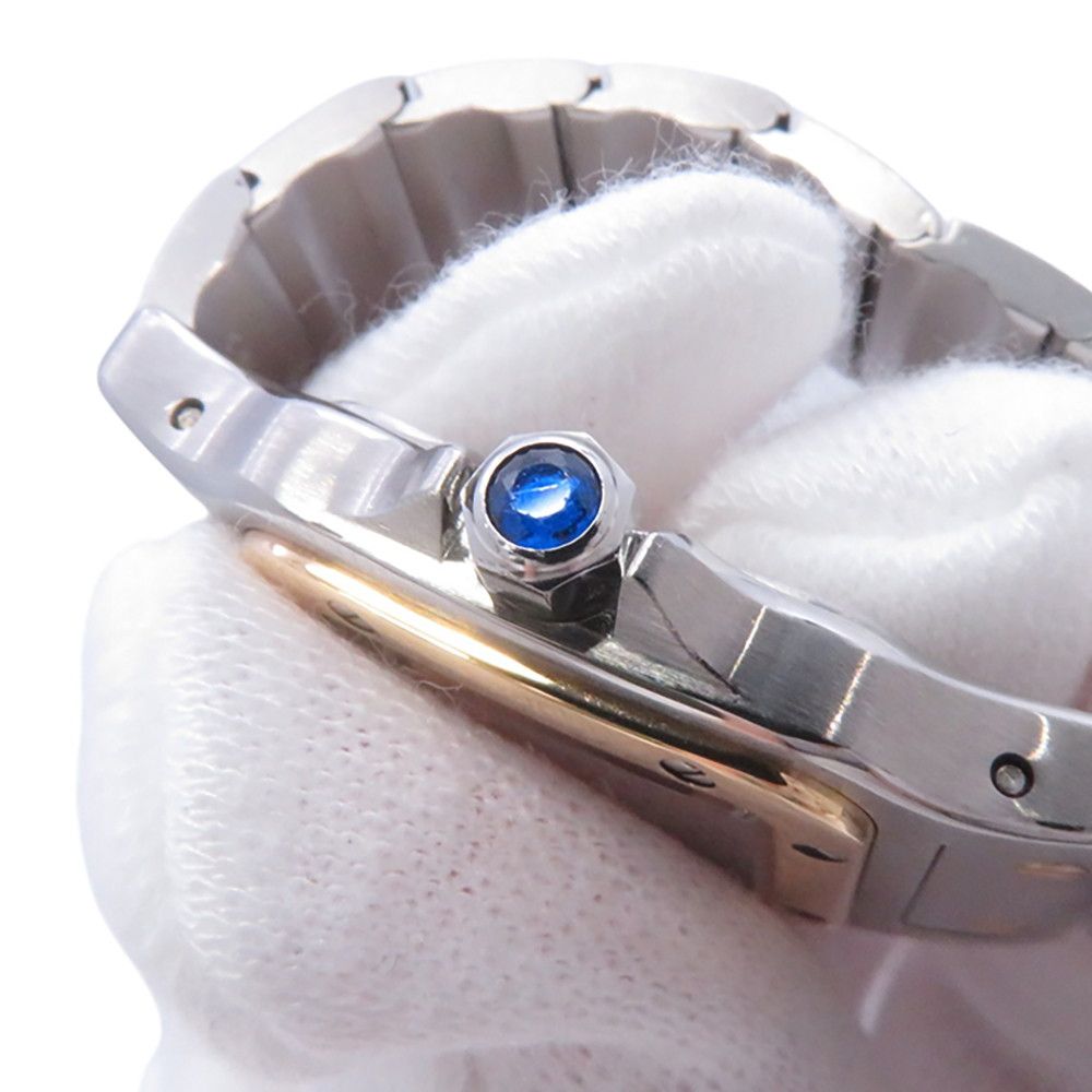 Cartier Santos Galbe SM Watch Quartz Ivory Dial — view 7
