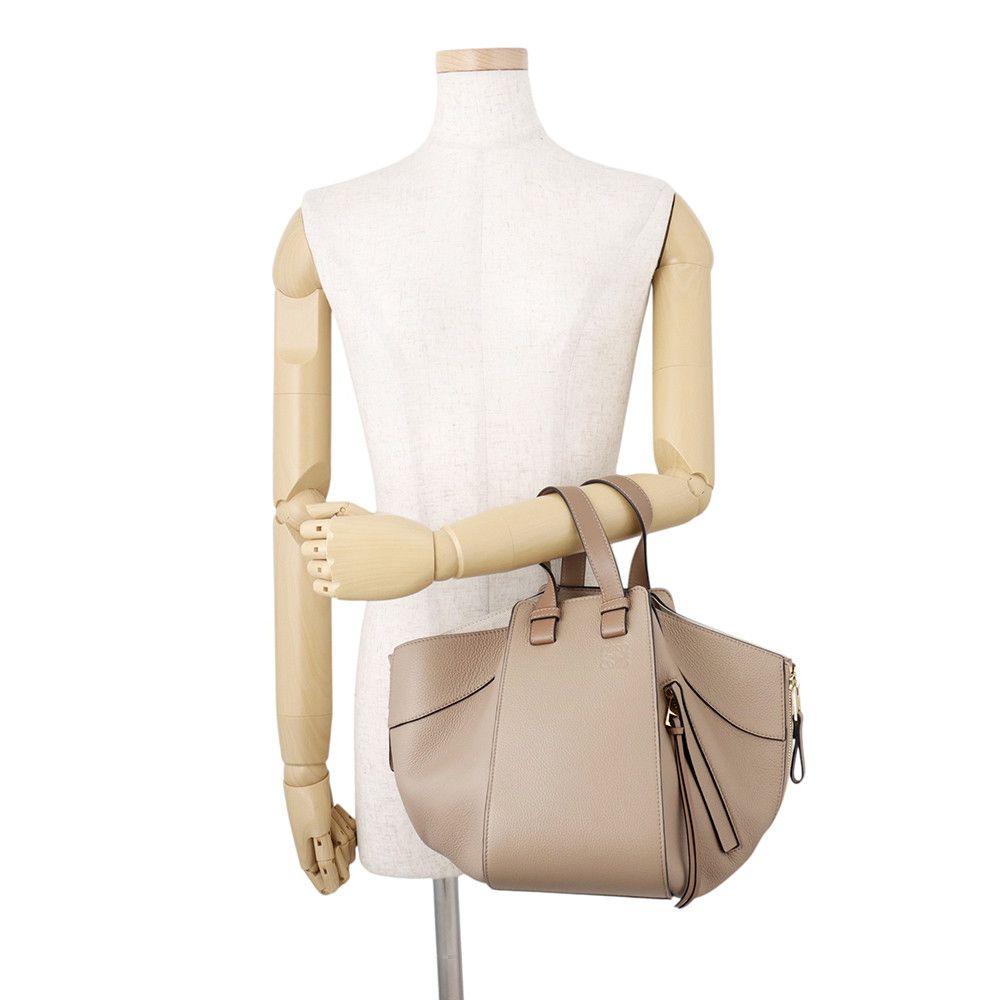 Loewe Handbag Hammock Small Soft Gray Necklace Leather 2-Way — view 4