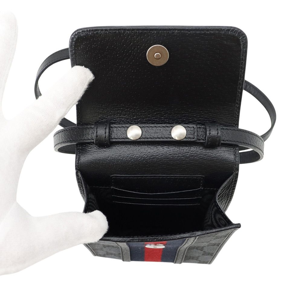 Gucci Shoulder Bag Collaboration the Hacker Project Ophidia Phone Pouch Black — view 5