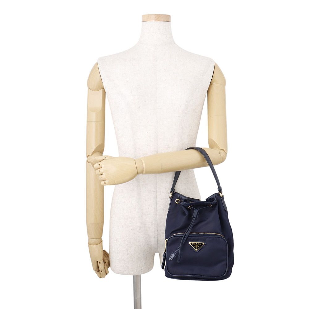 Prada Handbag Duet Drawstring Nylon Leather 2-Way — view 4